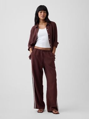 NWOT Gap stripe linen pants M Tall